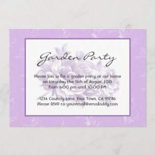 Invitations florales violettes de Garden Party