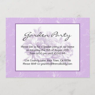 Invitations florales violettes de Garden Party