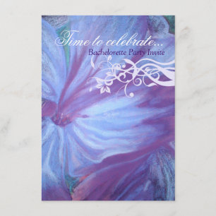Invitations floraux de bachelorette de lilas bleus