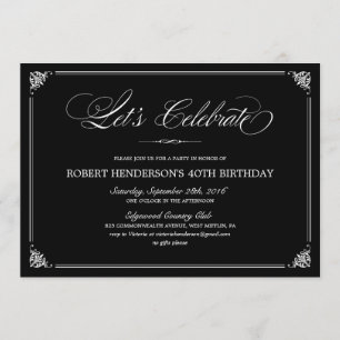 Invitations formelles d'anniversaire