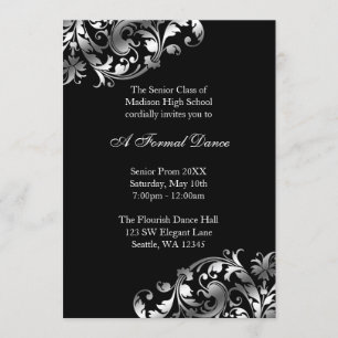 Invitations formelles d'argent et de bal