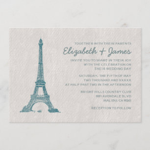 Invitations formelles de mariage de Paris