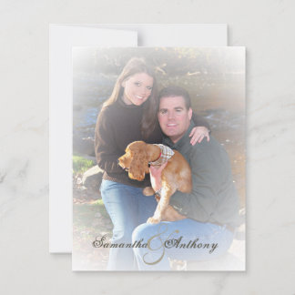 Invitations Frosty Photo Wedding