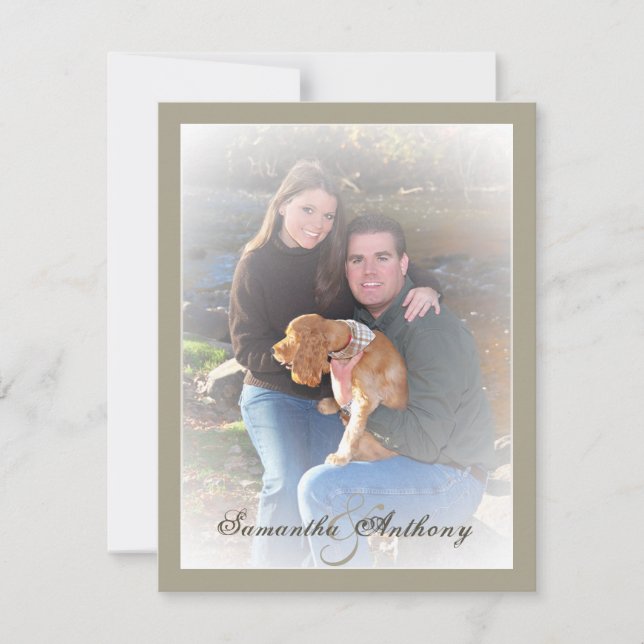 Invitations Frosty Photo Wedding (Devant)