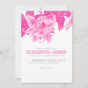 Invitations Fuchsia Flower Wedding