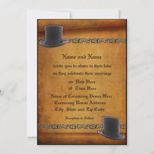 Invitations gaies faites sur commande antiques de (Devant)