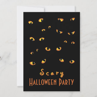 Invitations Gold Scary Eyes