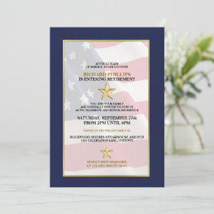Invitations Gold Star Military Retirement Party