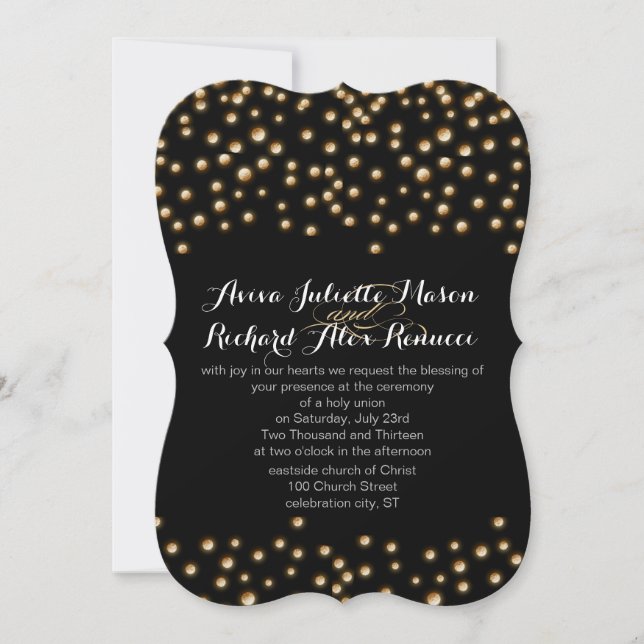 Invitations Gold Wedding (Devant)