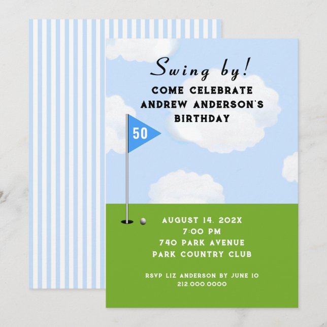 Invitations Golf (Devant / Derrière)