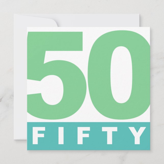 Invitations GRAVES à la fête du 50e anniversaire (Devant)