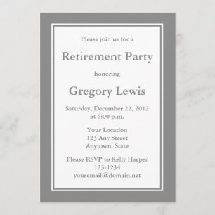 Invitations grises personnalisées ou annonces