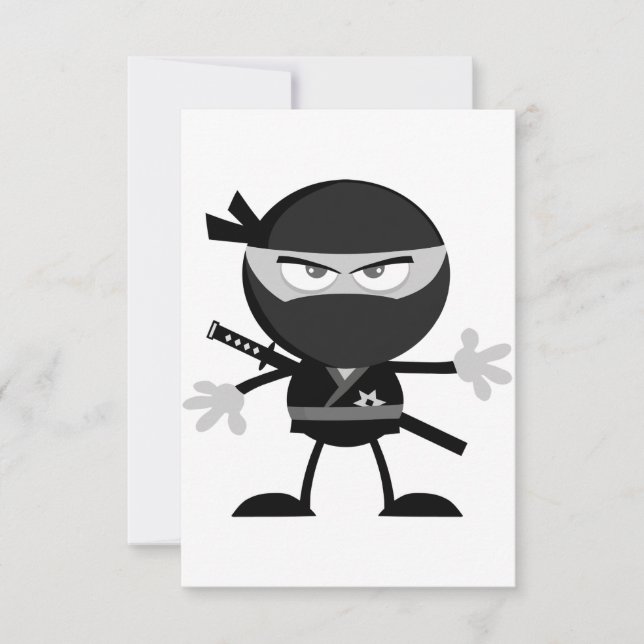 Invitations guerrières de Ninja en colère (Devant)