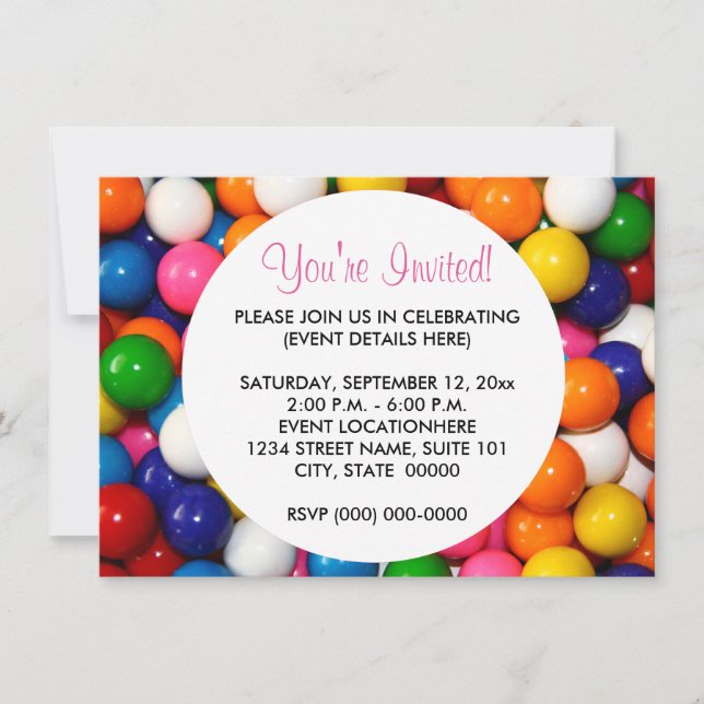 Invitations Gumballs (Devant)