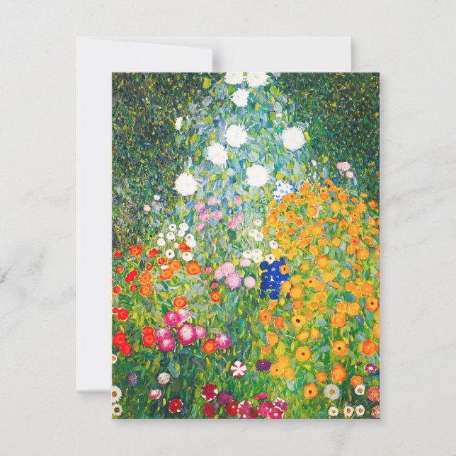 Invitations Gustav Klimt Flower Garden (Devant)