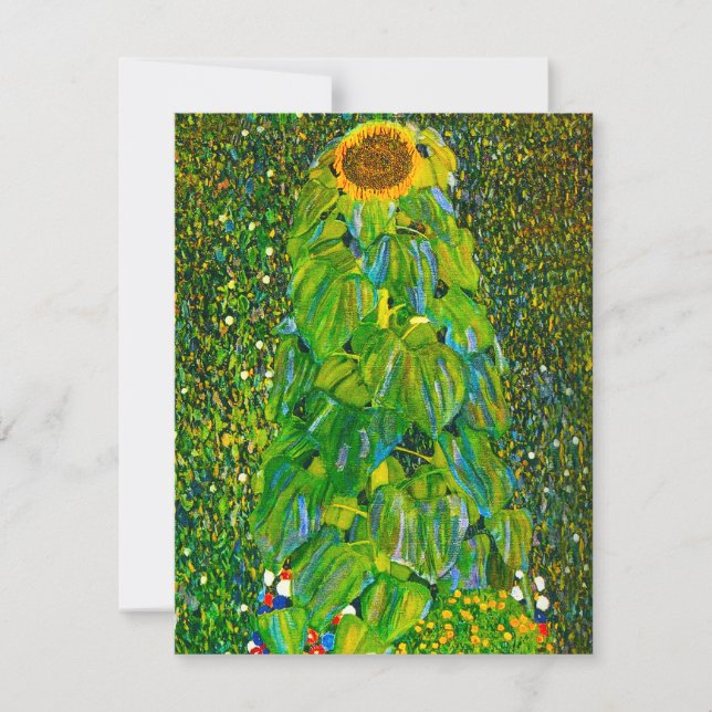 Invitations Gustav Klimt Sunflower (Devant)
