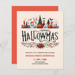 Invitations Hallowmas Halloween Christmas Mashup