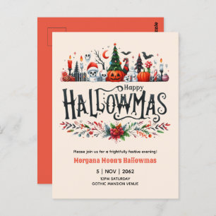 Invitations Hallowmas Halloween Christmas Mashup