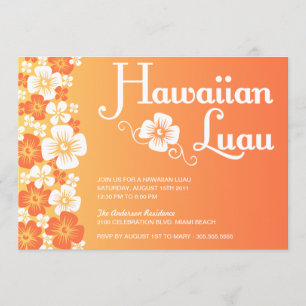 INVITATIONS HAWAÏENNES DE PARTIE DE LUAU %PIPE%