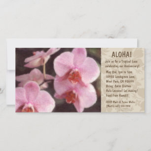 Invitations Hawaïennes Floral Luau