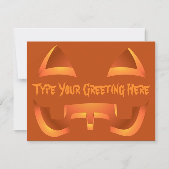 Invitations Jack-o-Lantern Cartes d'Halloween pers (Devant)