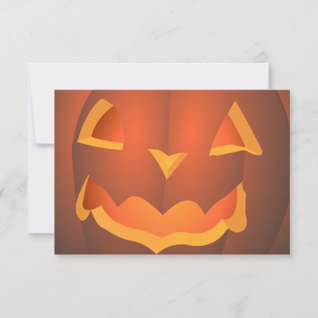 Invitations Jack-o-Lantern Cartes d'Halloween pers (Devant)