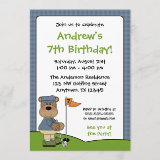 Invitations jouantes au golf de partie