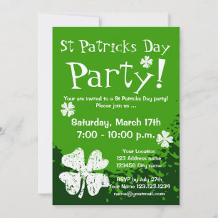 invitations Jour de la Saint Patrick   Personnalis