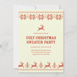 Invitations laides de partie de chandail de