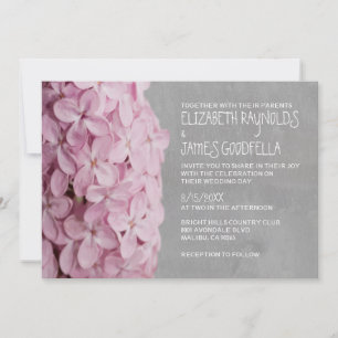 Invitations lilas de mariage