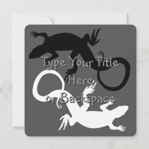 Invitations Lizard Art Reptile personnalisé RSVP