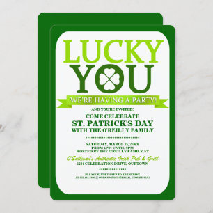 Invitations Lucky St. Patricks Day Party