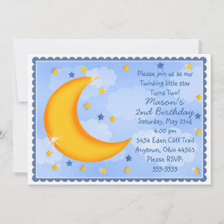 Invitations Lune et étoiles