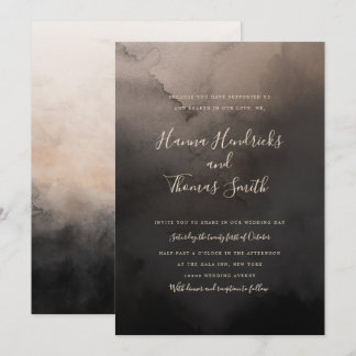 Invitations mariage en encre noire