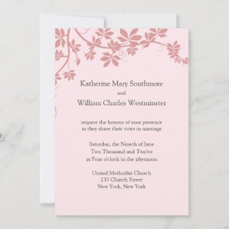 Invitations Mariage Rose Et Mauve Légères