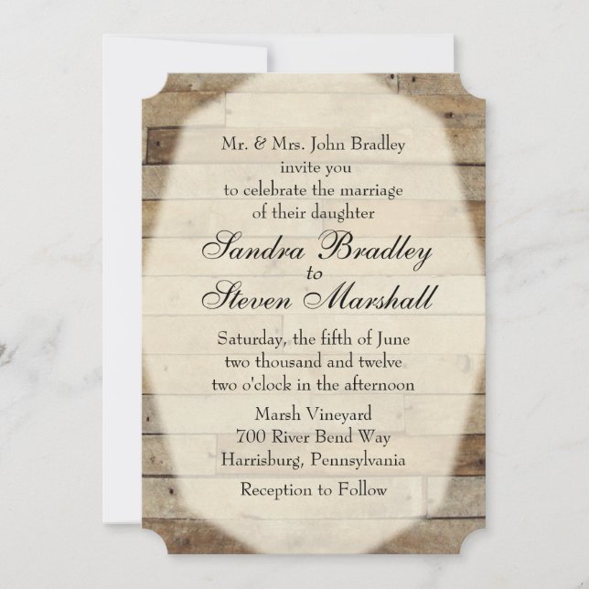 Invitations mariages campagnards (Devant)