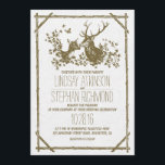 Invitations mariages campagnards rustiques avec ce<br><div class="desc">Romantique faire-part de mariage rustique avec cerf, cadre en bois et typographie soignée. Invitation idéal pour les amateurs de nature sauvage célébrant le mariage dans la grange, le ranch ou la ferme. Invitation pour les mariages d'été, de printemps, d'automne et d'hiver. Veuillez me contacter si vous avez des questions concernant...</div>
