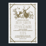 Invitations mariages campagnards rustiques avec ce<br><div class="desc">Romantique faire-part de mariage rustique avec cerf, cadre en bois et typographie soignée. Invitation idéal pour les amateurs de nature sauvage célébrant le mariage dans la grange, le ranch ou la ferme. Invitation pour les mariages d'été, de printemps, d'automne et d'hiver. Veuillez me contacter si vous avez des questions concernant...</div>