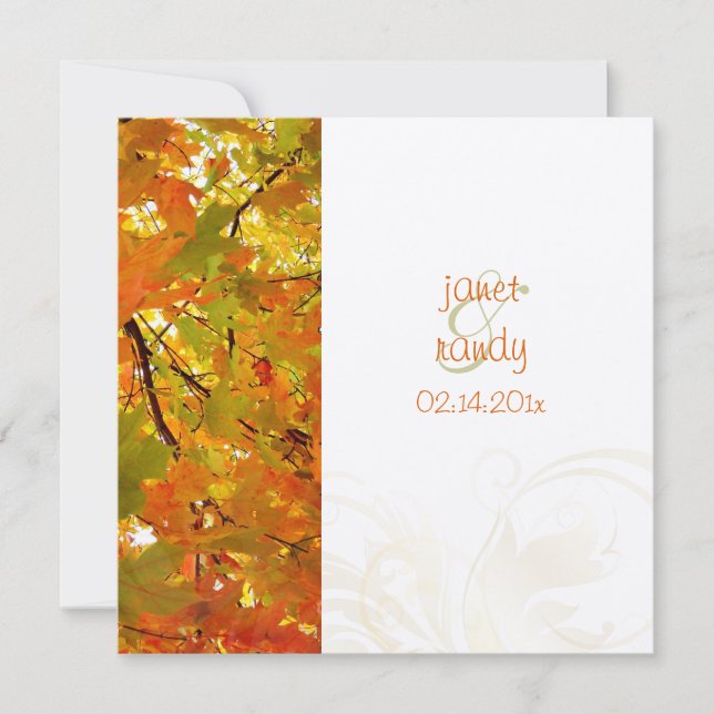 Invitations Mariages de automne (Devant)