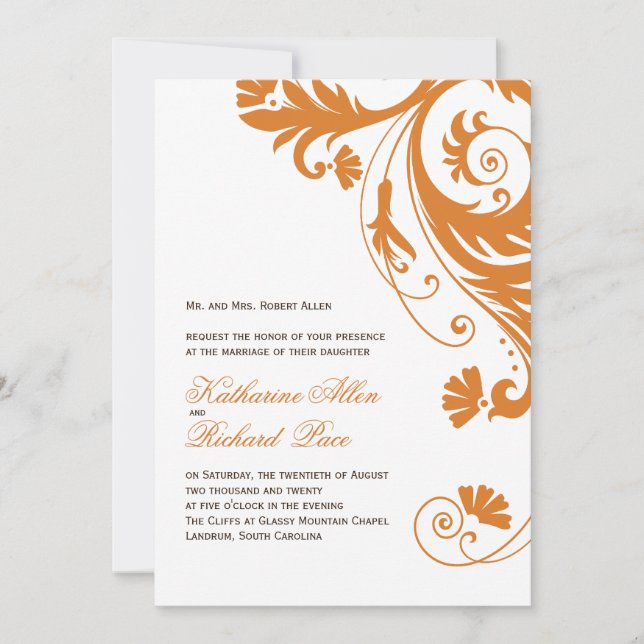 Invitations Mariages de automne (Devant)