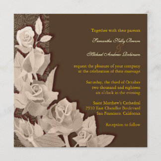 Invitations Mariages de automne Brown d'automne