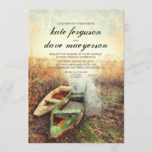 Invitations Mariages de automne de Rustic Lake