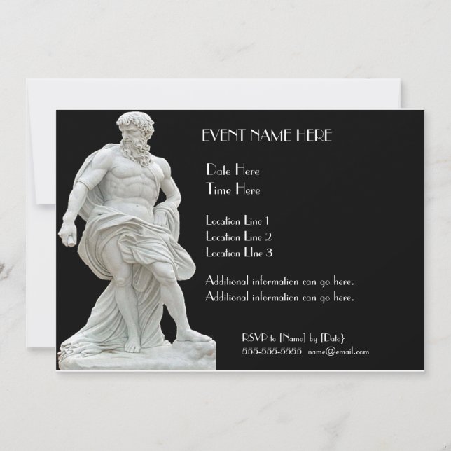 Invitations masculines de statue (Devant)