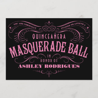 Invitations masquantes de Quinceanera