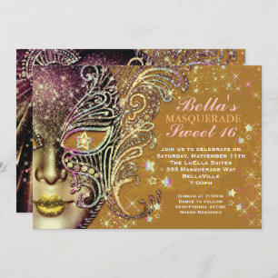 Invitations Masquerade Anniversaire