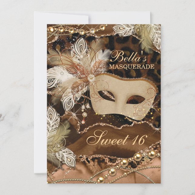 Invitations Masquerade Anniversaire (Devant)