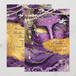 Invitations Masquerade Anniversaire