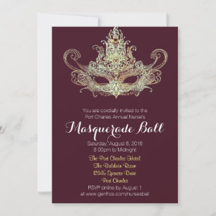 Invitations Masquerade Ball personnalisées - Coule