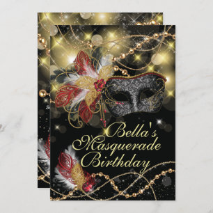 Invitations Masquerade Birthday Event Party