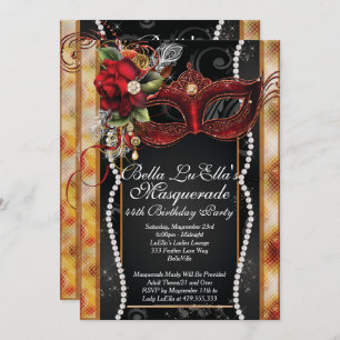 Invitations Masquerade Birthday Event Party